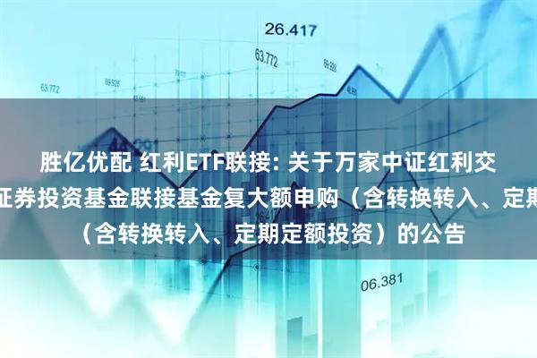 胜亿优配 红利ETF联接: 关于万家中证红利交恢易型开放式指数证券投资基金联接基金复大额申购（含转换转入、定期定额投资）的公告